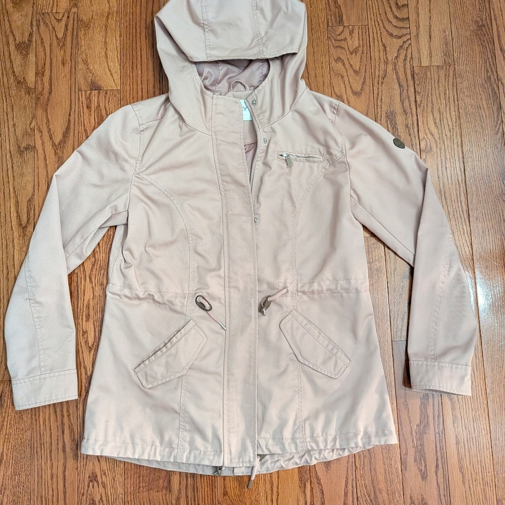 Women's Light Pink Fall Hooded Jacket